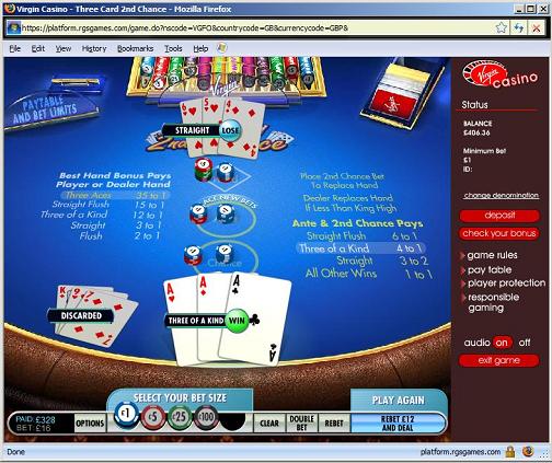 3 Card 2nd Chance Poker | casino