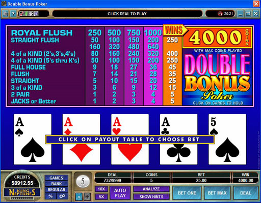 Video Poker bonos